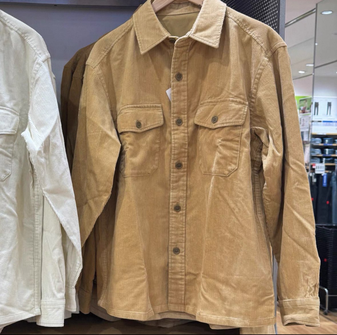 Corduroy work shirt, long-sleeved blouse, casual retro style, new autumn/winter style