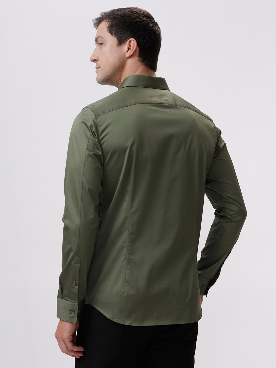 Deep Lichen Green Cotton Solid Shirt Deep Lichen Green Cotton Solid Shirt