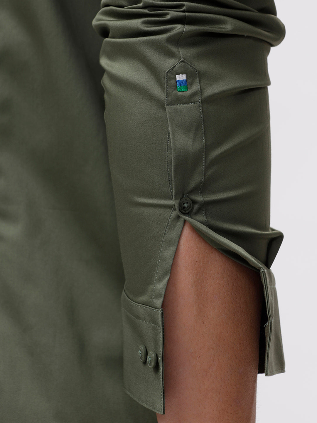 Deep Lichen Green Cotton Solid Shirt Deep Lichen Green Cotton Solid Shirt