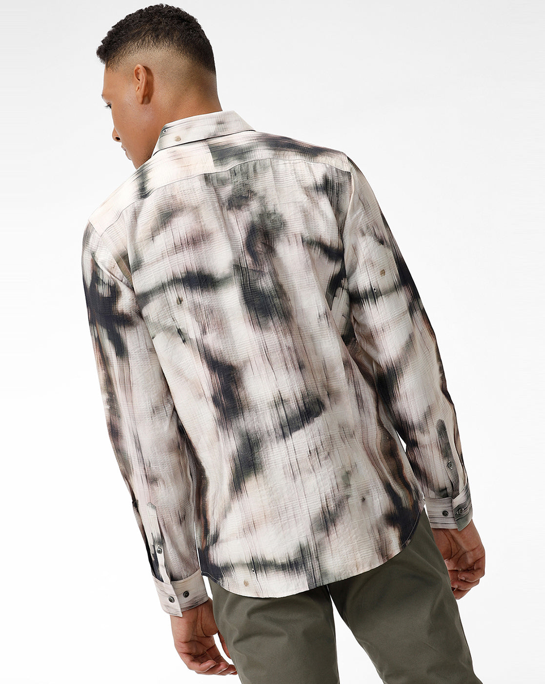 Green-Off White Printed Casual Shirt Green-Off White Printed Casual Shirt