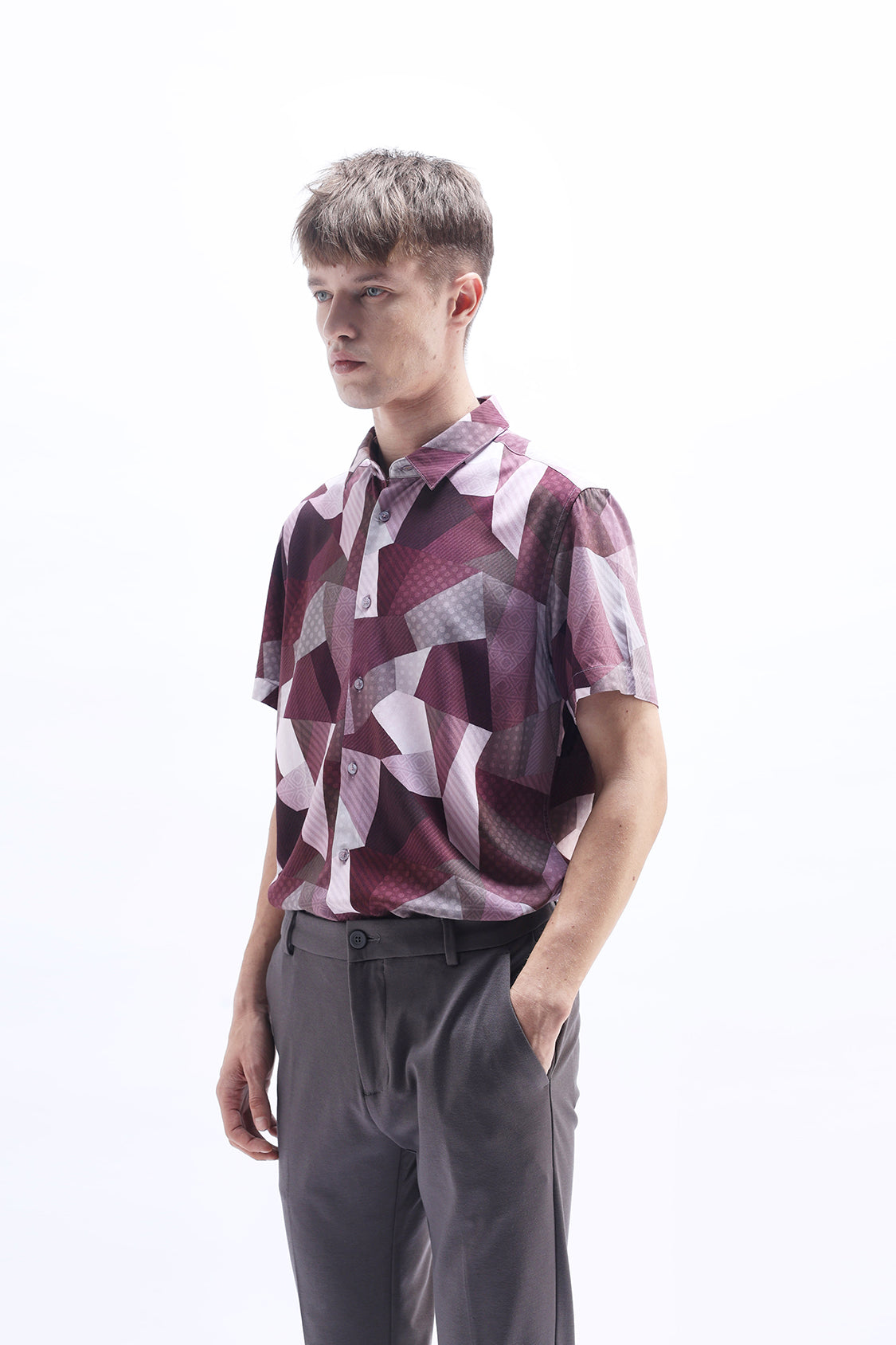 ABSTRACT PRINTED HALF SLEEVES SHIRT ABSTRACT PRINTED HALF SLEEVES SHIRT