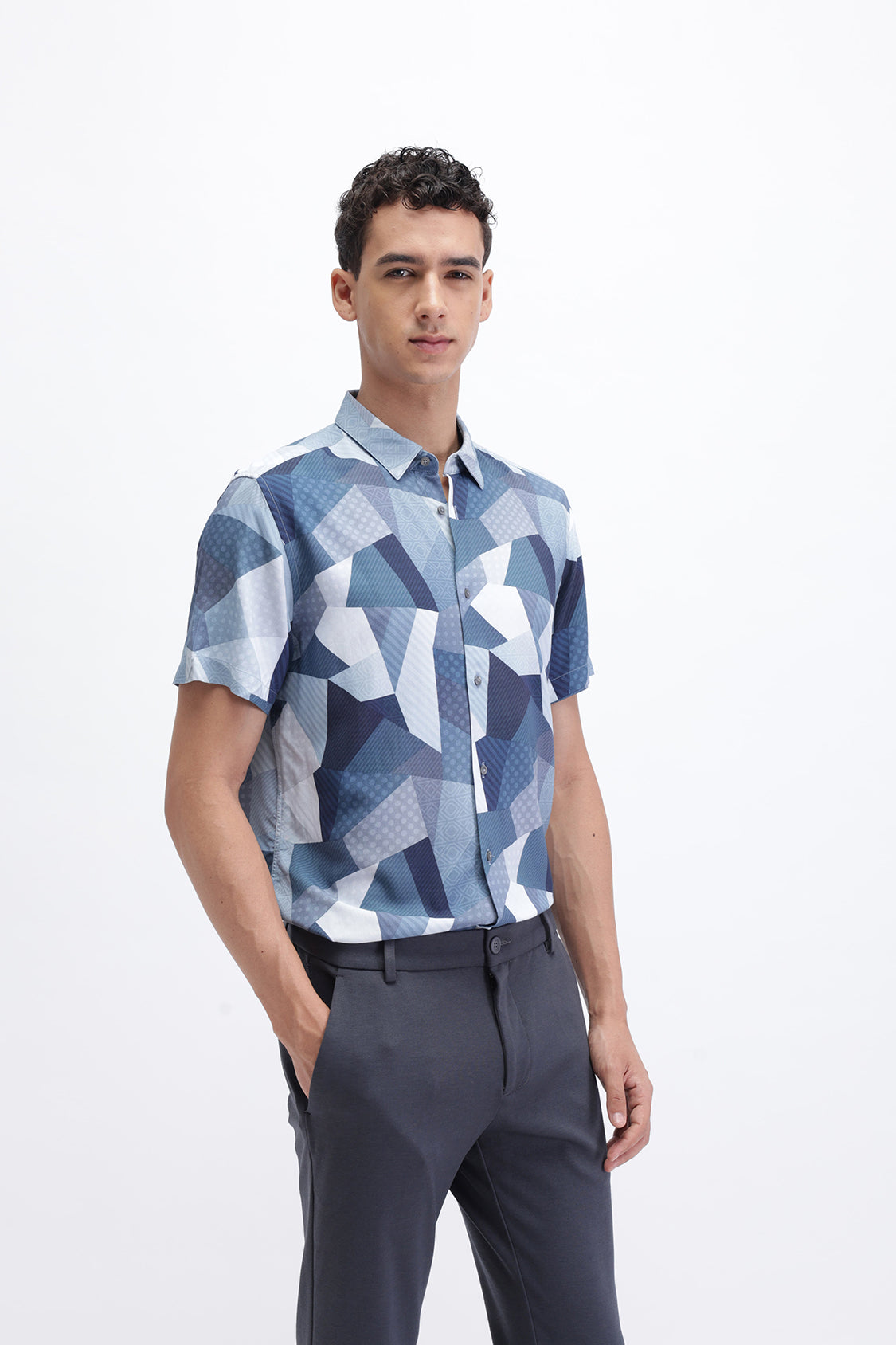 ABSTRACT PRINTED HALF SLEEVES SHIRT ABSTRACT PRINTED HALF SLEEVES SHIRT