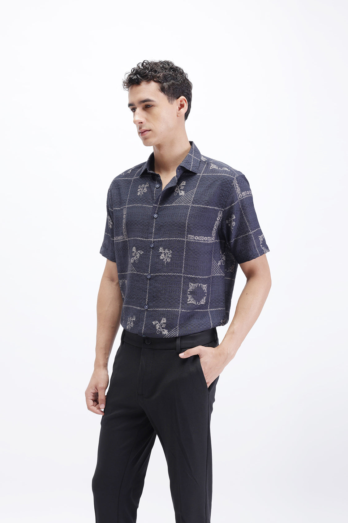 ABSTRACT CHECKED SLIM FIT SHIRT ABSTRACT CHECKED SLIM FIT SHIRT