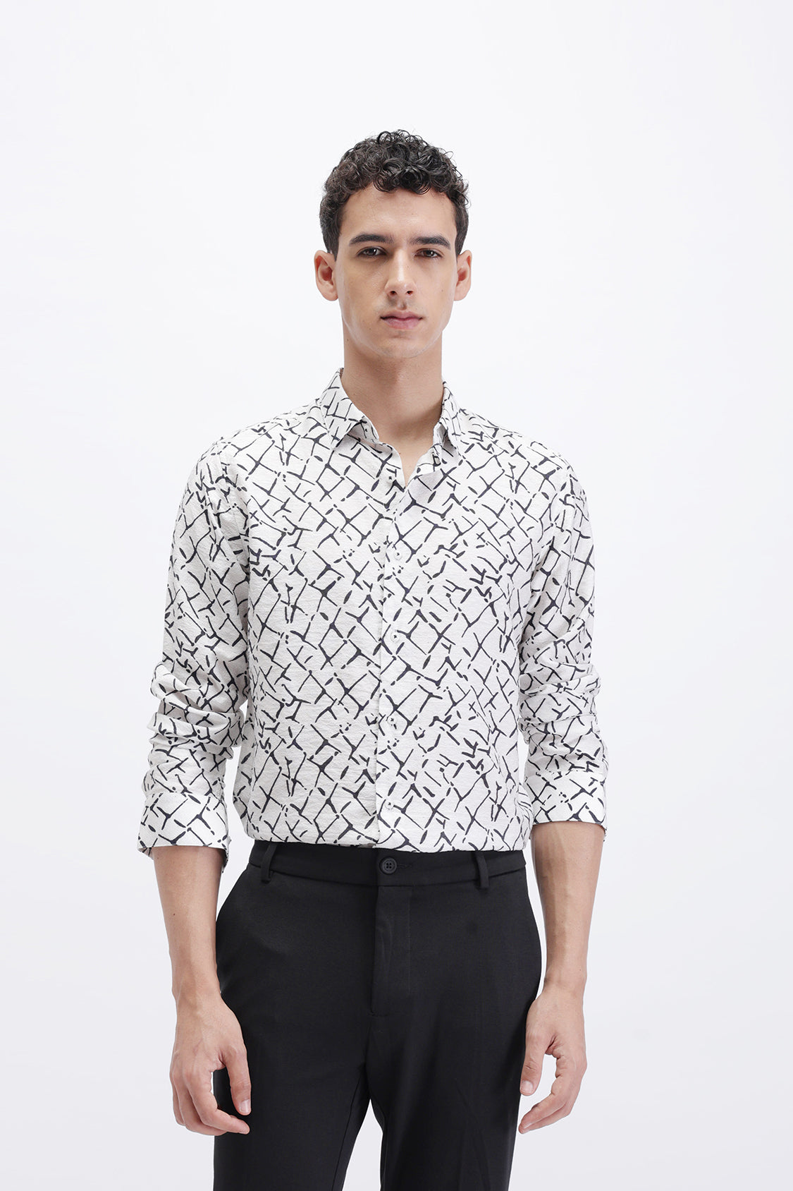 ABSTRACT PRINTED SLIM FIT SHIRT ABSTRACT PRINTED SLIM FIT SHIRT