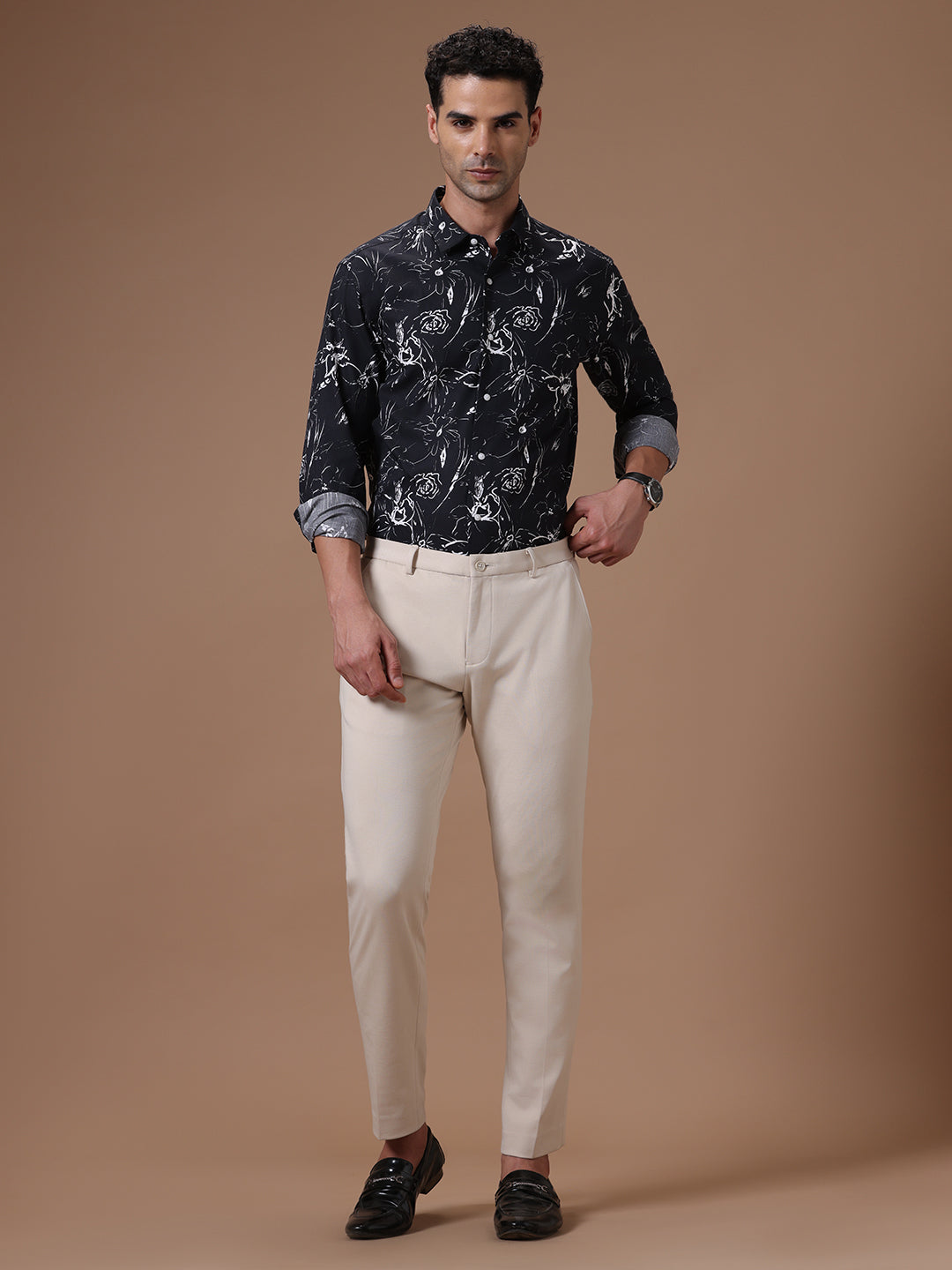 Knitted Slim Fit Light Beige Formal Stretch Trouser (TAHLIA) Knitted Slim Fit Light Beige Formal Stretch Trouser (TAHLIA)