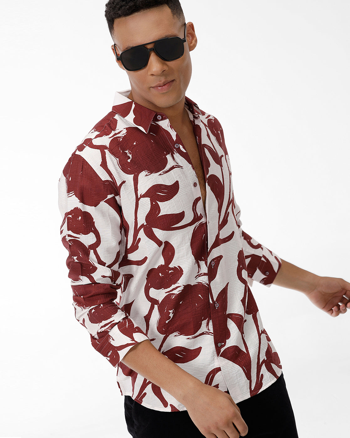 POSSUM – Marron Print Casual Shirt POSSUM – Marron Print Casual Shirt