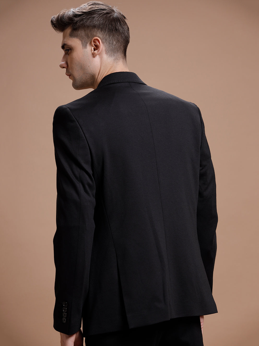 Men's Slim Fit Single Breasted Black Formal Blazer