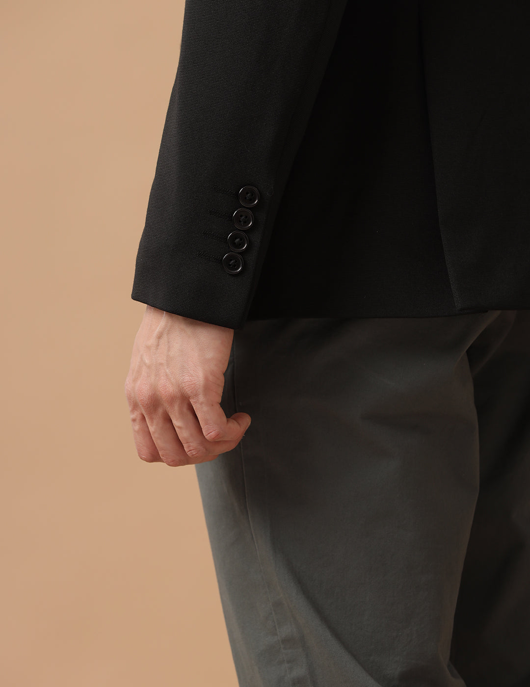 Men's Slim Fit Single Breasted Black Formal Blazer