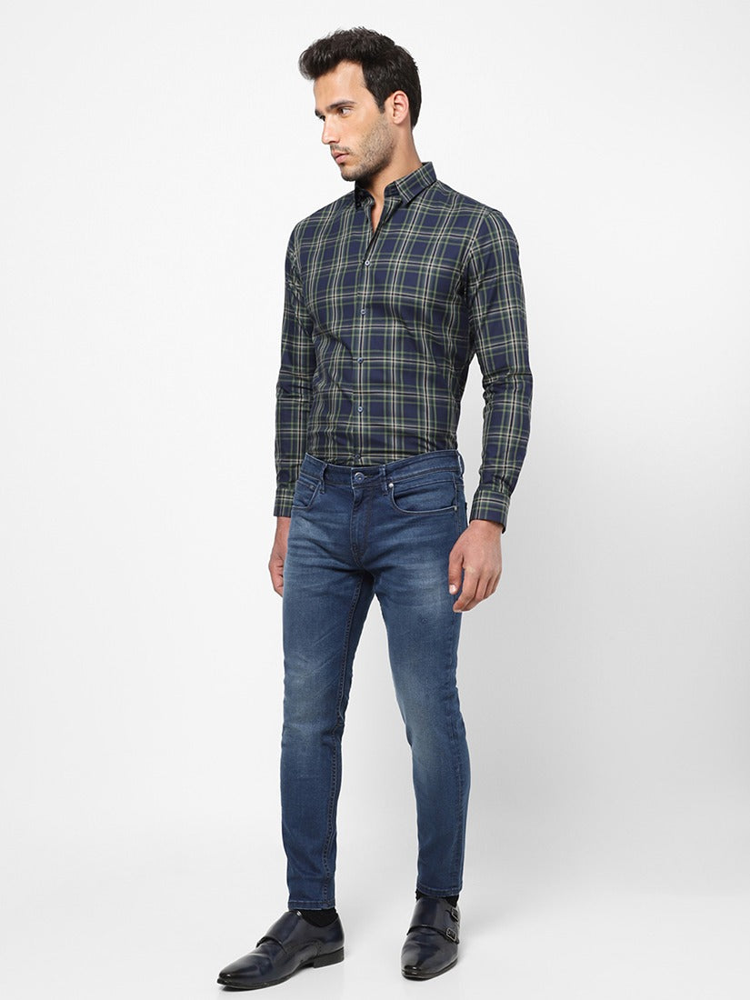 Men Slim Mid Rise Light Blue Jeans Men Slim Mid Rise Light Blue Jeans