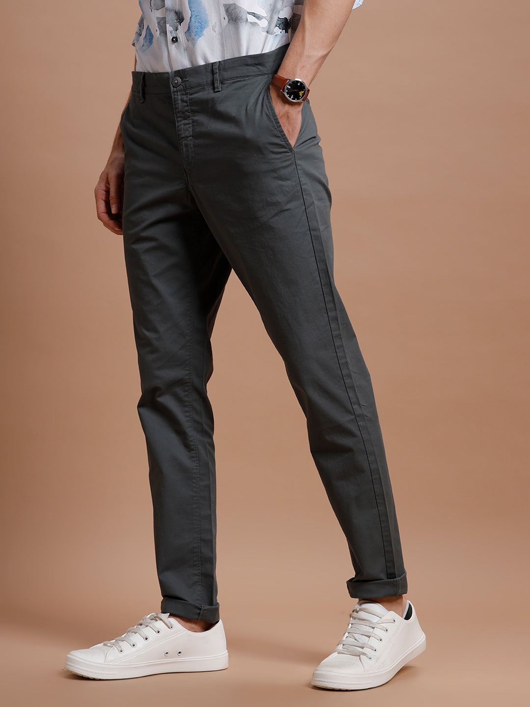 Dk Grey Smart Casual Cotton Trouser Dk Grey Smart Casual Cotton Trouser