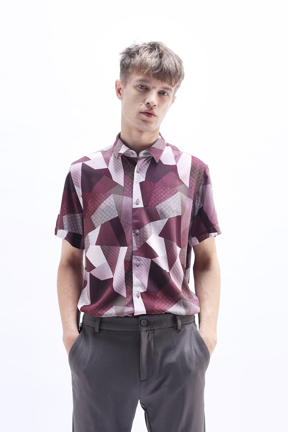 ABSTRACT PRINTED HALF SLEEVES SHIRT ABSTRACT PRINTED HALF SLEEVES SHIRT