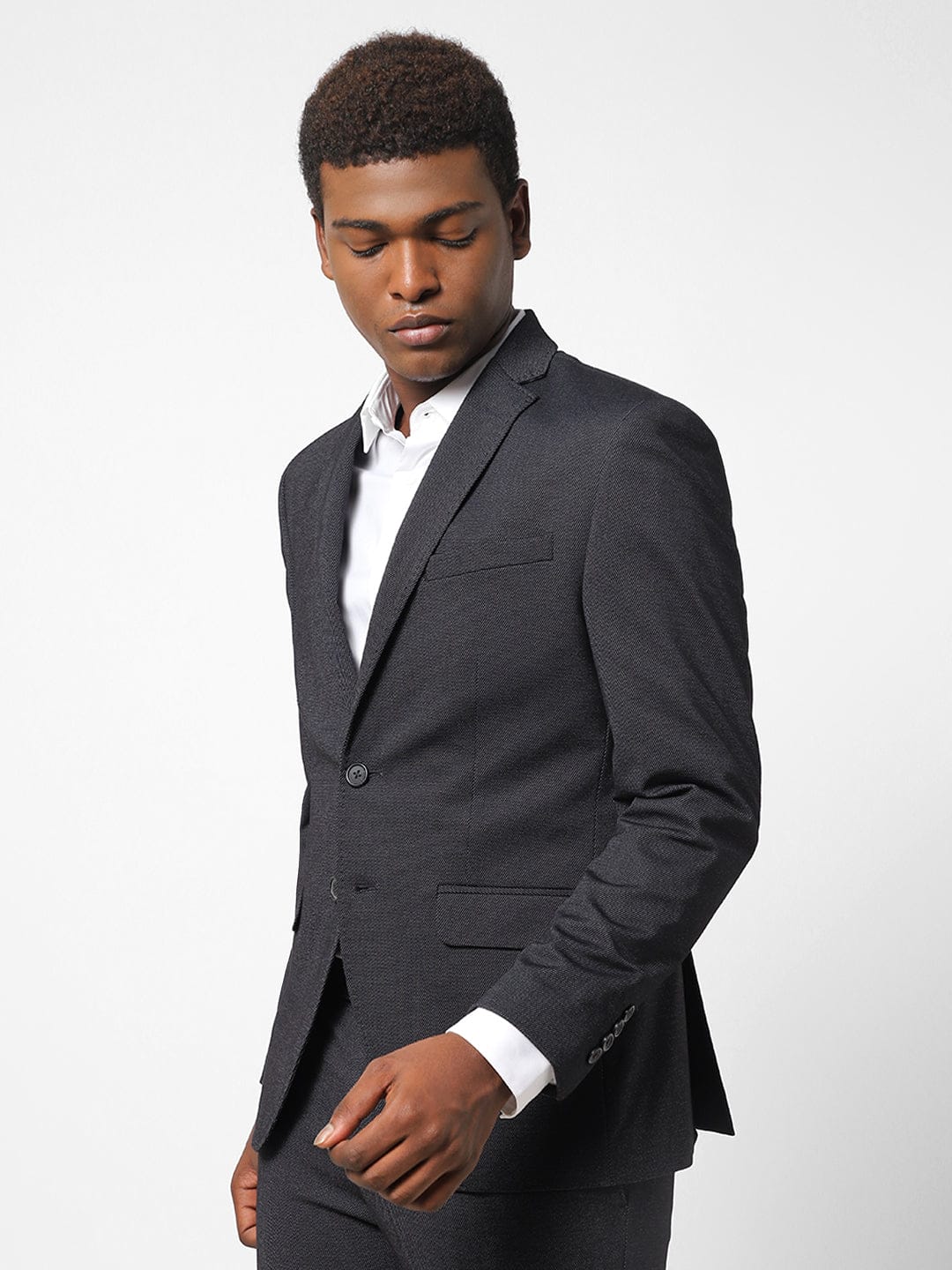 Men's Black Blazer TCJ46452