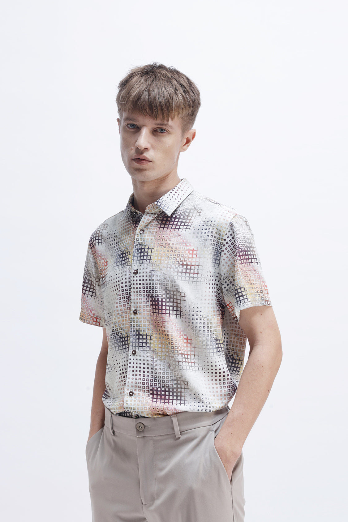 ABSTRACT PRINTED HALF SLEEVES SHIRT ABSTRACT PRINTED HALF SLEEVES SHIRT