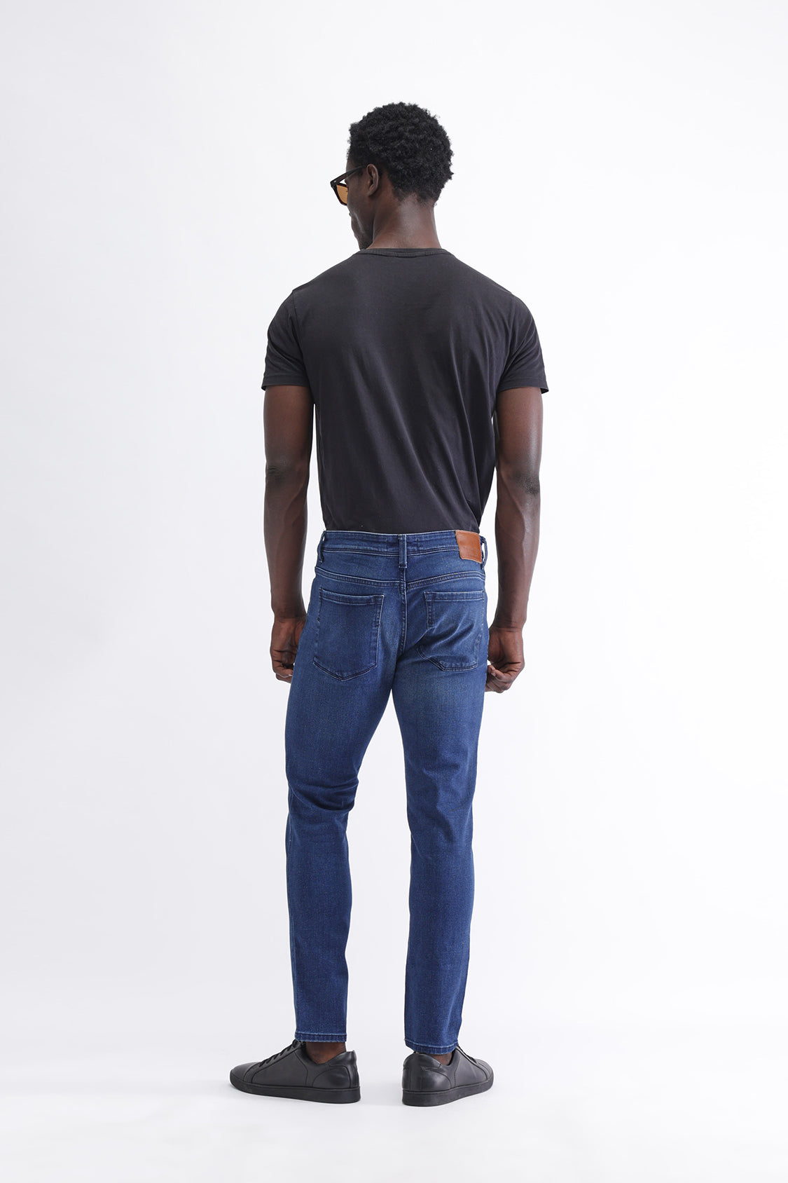 Men Slim Mid Rise Blue Jeans Men Slim Mid Rise Blue Jeans
