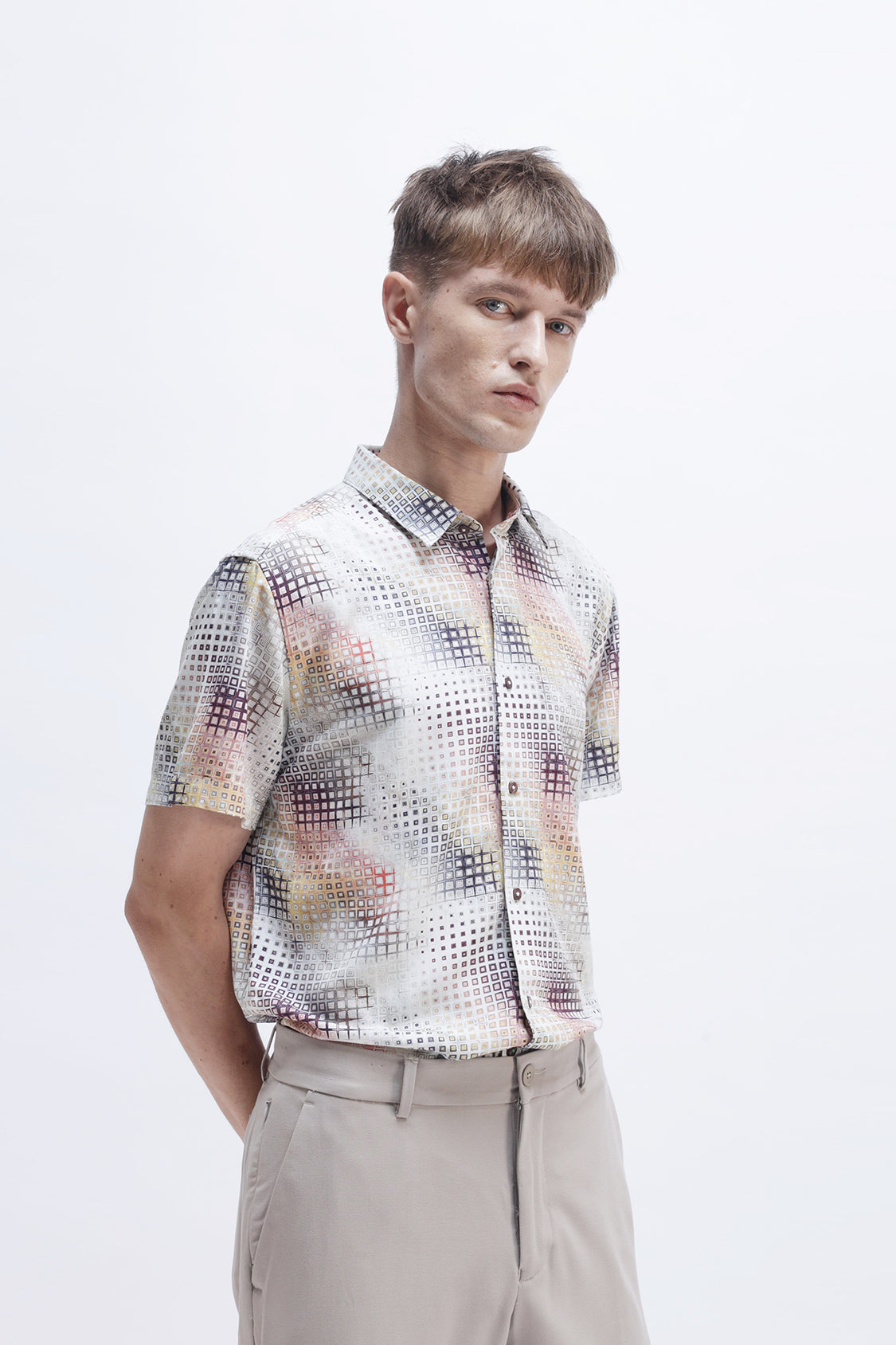 ABSTRACT PRINTED HALF SLEEVES SHIRT ABSTRACT PRINTED HALF SLEEVES SHIRT