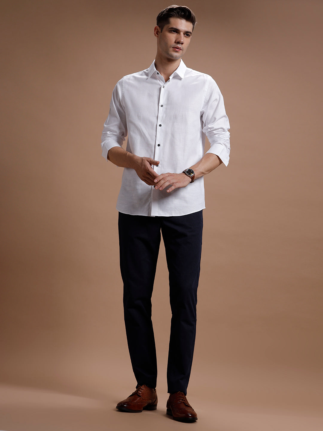 Dk Navy Smart Casual Stretch Trouser Dk Navy Smart Casual Stretch Trouser