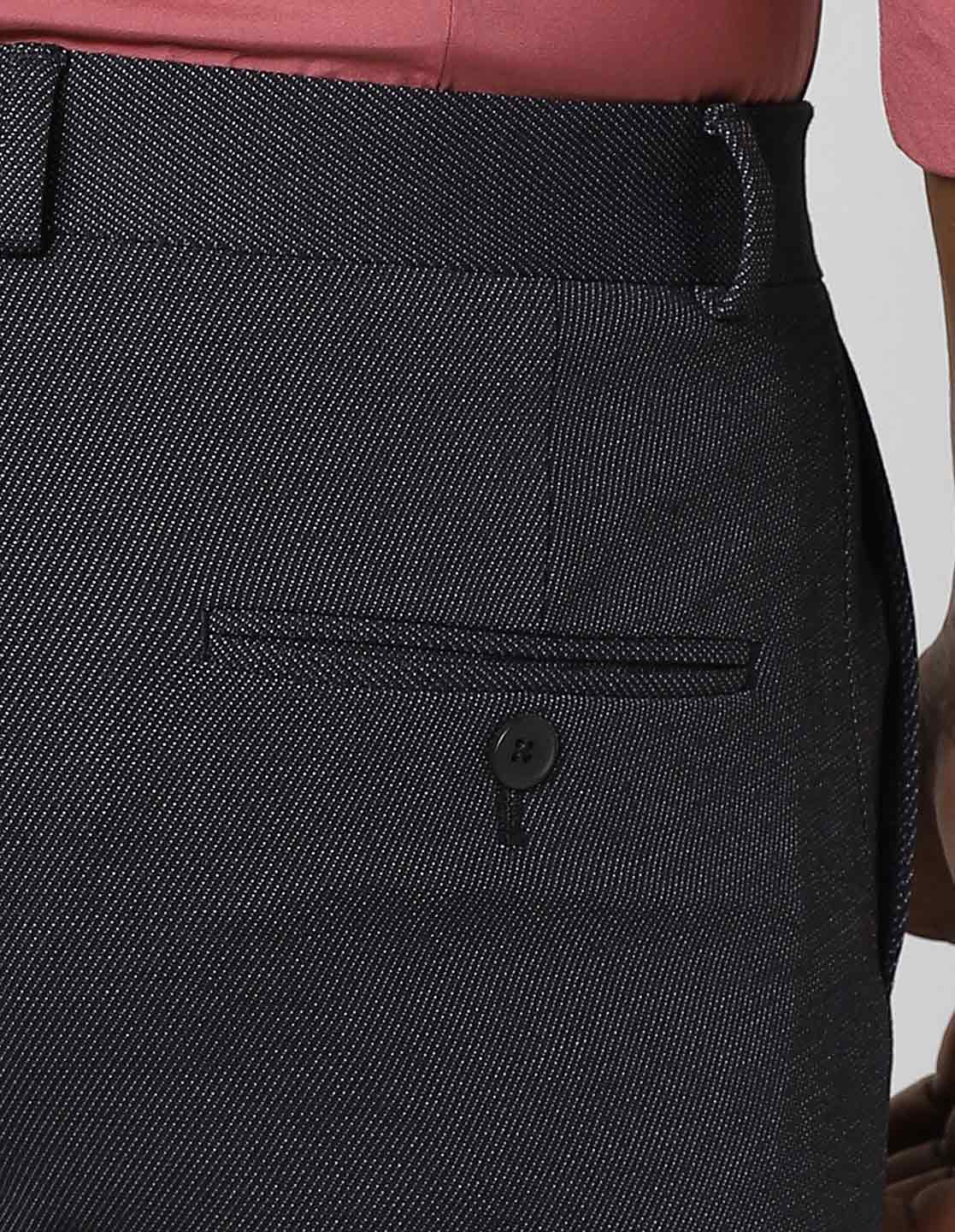 Black Knitted Stretch Men's Trouser