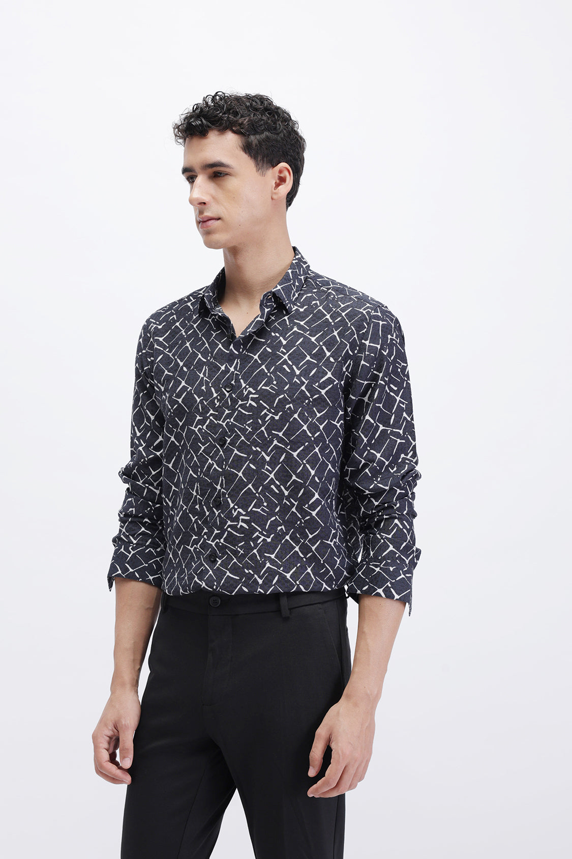 ABSTRACT PRINTED SLIM FIT SHIRT ABSTRACT PRINTED SLIM FIT SHIRT