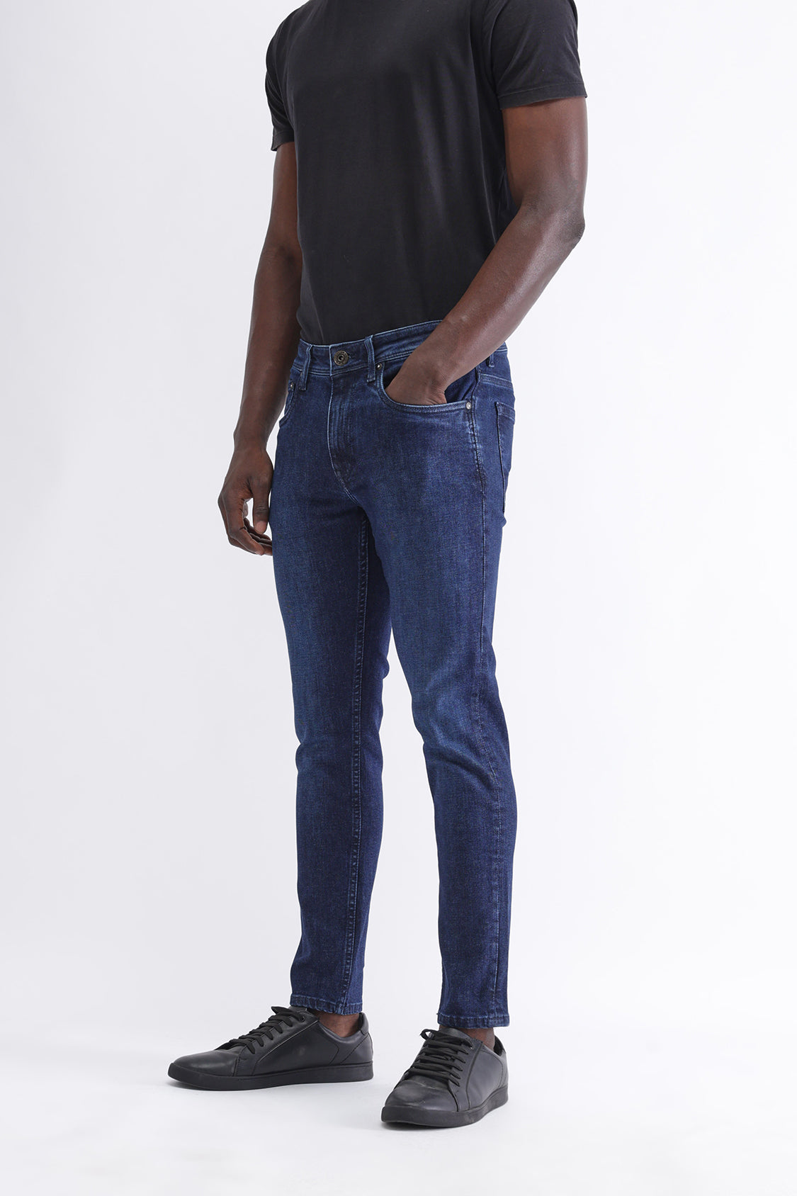 Men Slim Mid Rise Blue Jeans Men Slim Mid Rise Blue Jeans