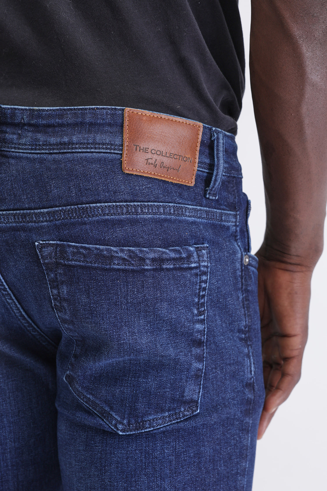 Men Slim Mid Rise Blue Jeans Men Slim Mid Rise Blue Jeans