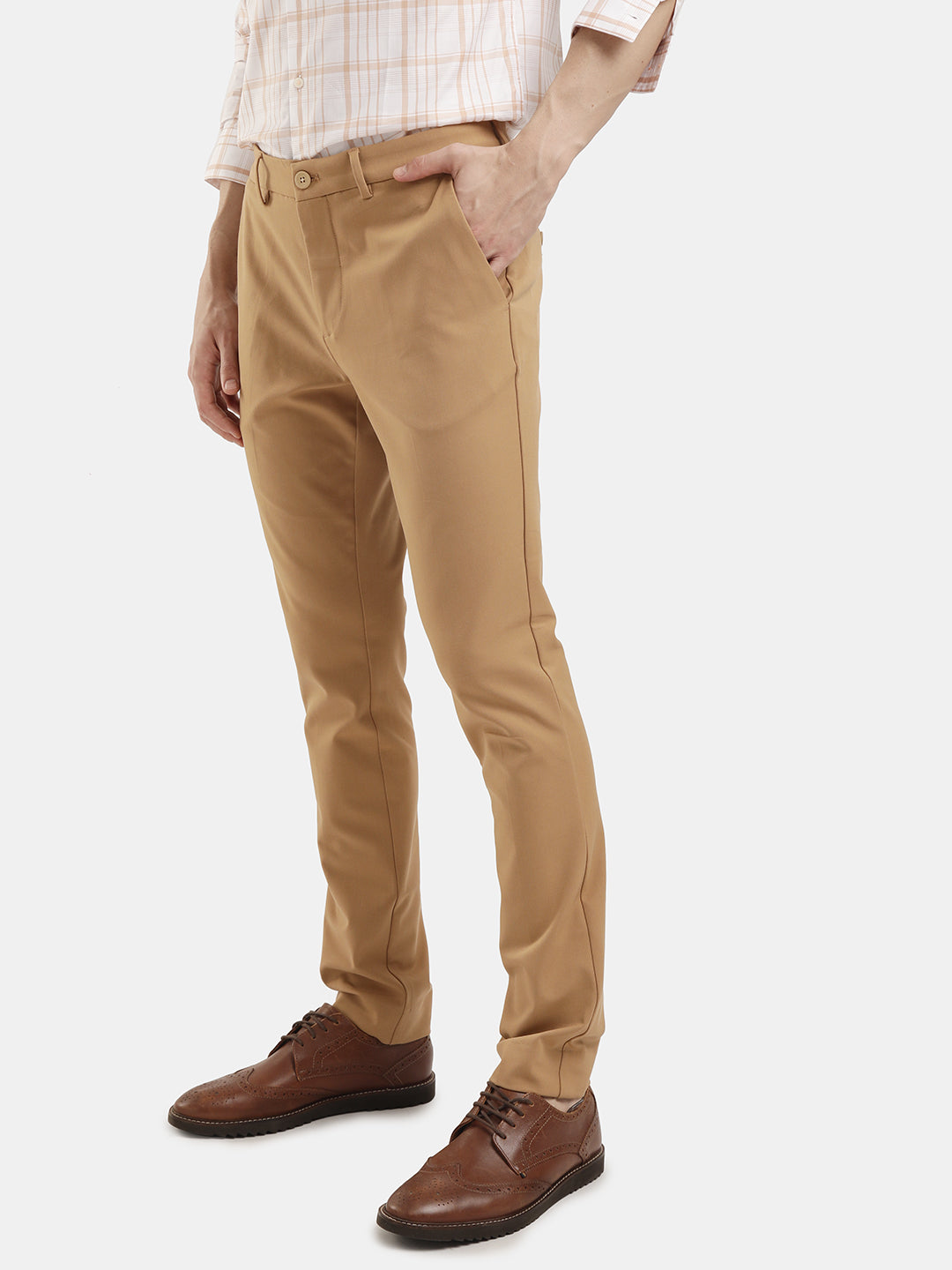 COTTON STRETCH PLAIN TROUSER COTTON STRETCH PLAIN TROUSER