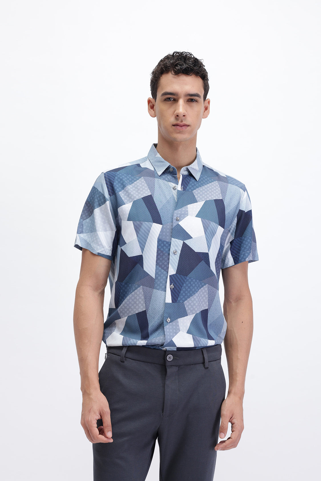 ABSTRACT PRINTED HALF SLEEVES SHIRT ABSTRACT PRINTED HALF SLEEVES SHIRT