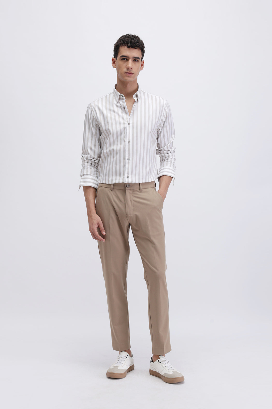 VERTICAL STRIPED SLIM FIT SHIRT VERTICAL STRIPED SLIM FIT SHIRT