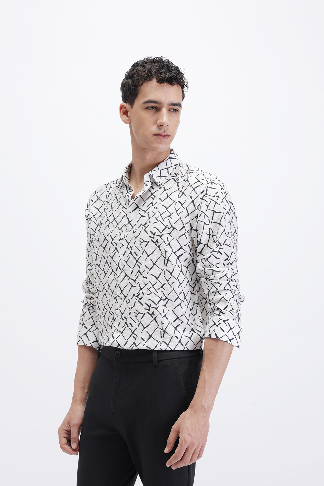 ABSTRACT PRINTED SLIM FIT SHIRT ABSTRACT PRINTED SLIM FIT SHIRT