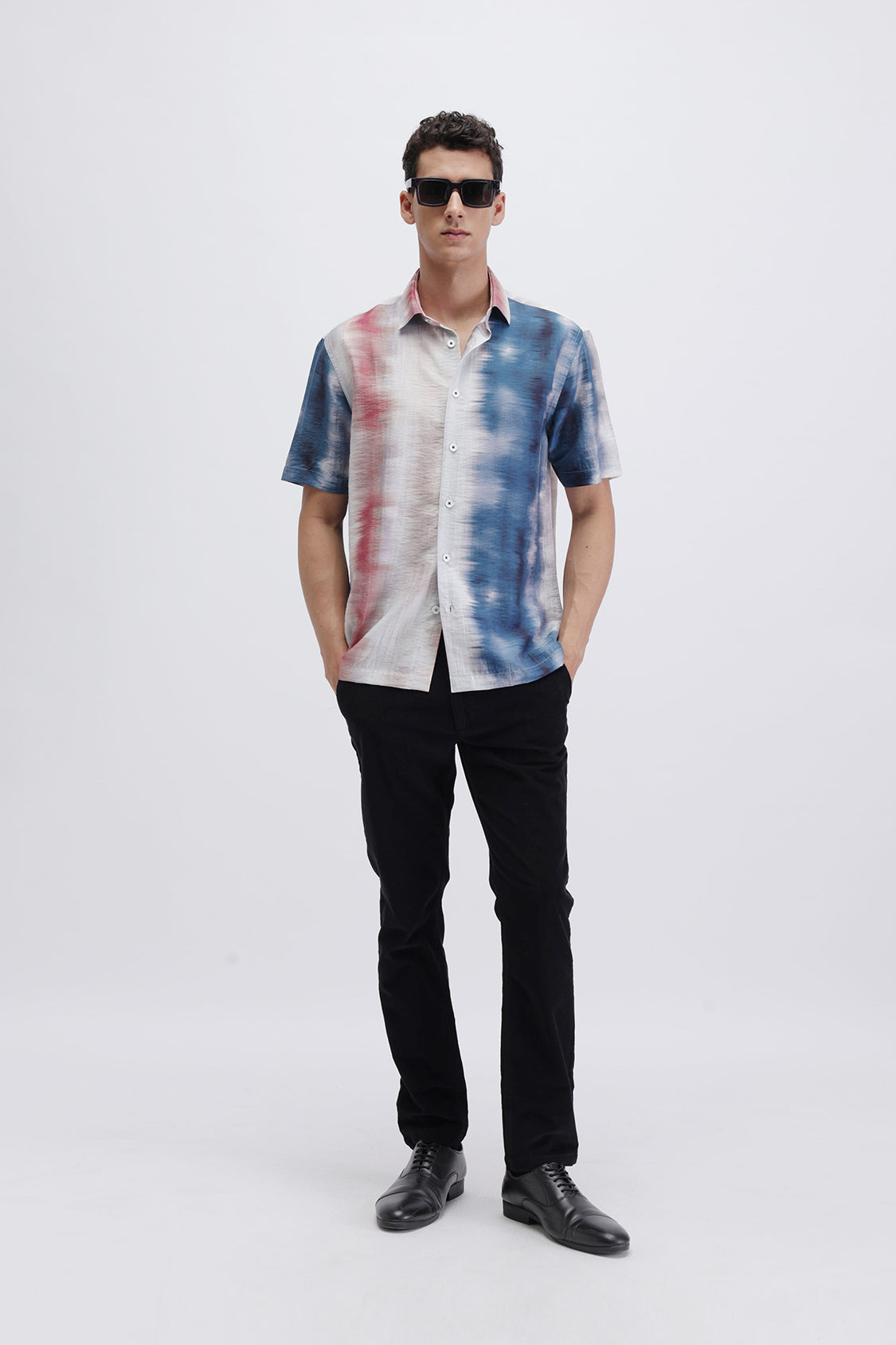 ABSTRACT STRIPED PRINTED SHIRT