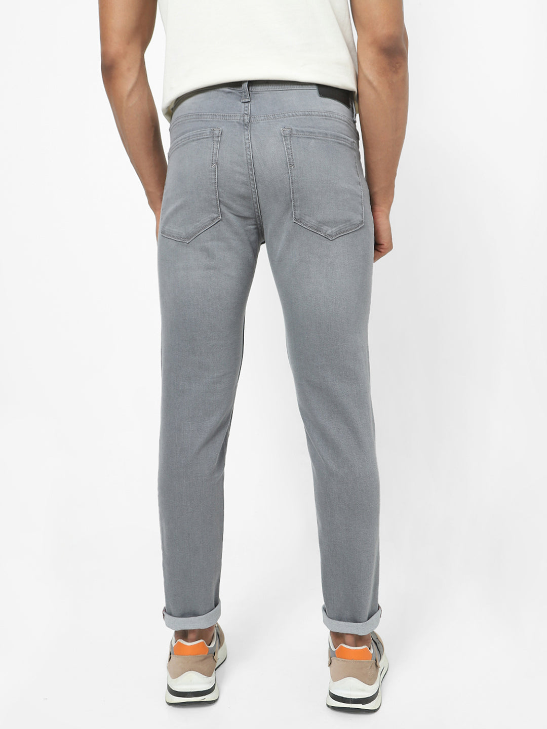 Men Slim Mid Rise Grey Jeans Men Slim Mid Rise Grey Jeans