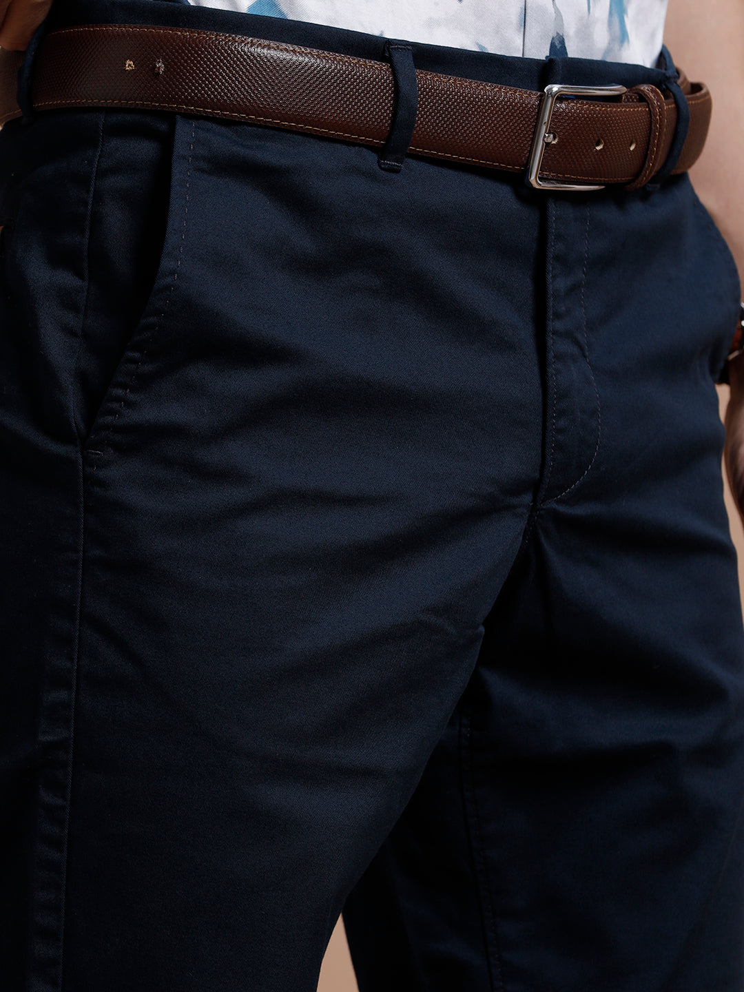 Navy Smart Casual Cotton Trouser Navy Smart Casual Cotton Trouser
