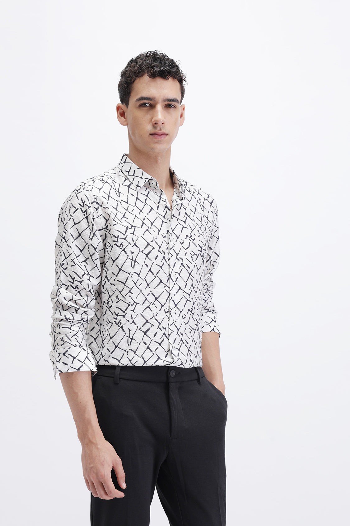 ABSTRACT PRINTED SLIM FIT SHIRT ABSTRACT PRINTED SLIM FIT SHIRT