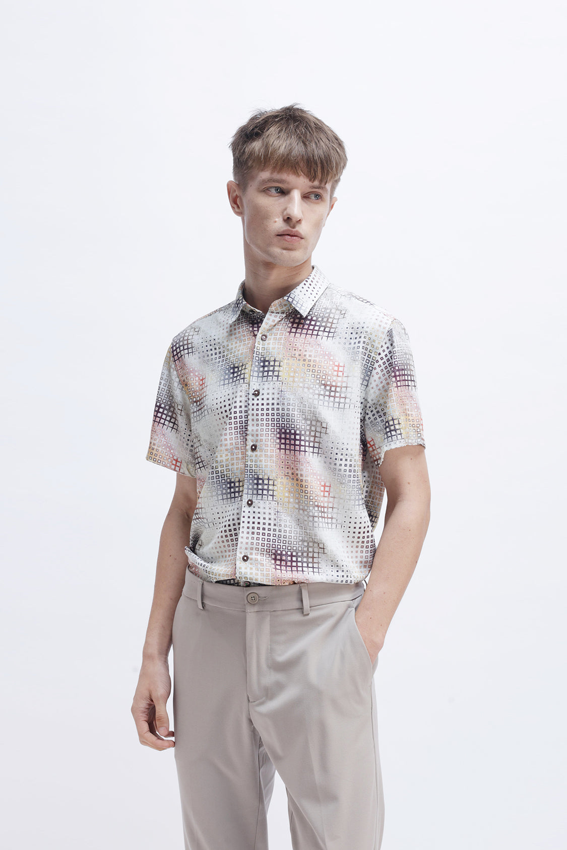 ABSTRACT PRINTED HALF SLEEVES SHIRT ABSTRACT PRINTED HALF SLEEVES SHIRT