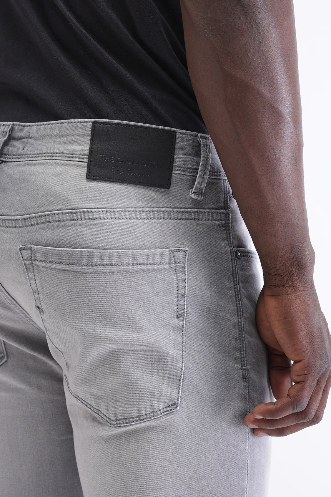 Men Slim Mid Rise Grey Jeans Men Slim Mid Rise Grey Jeans