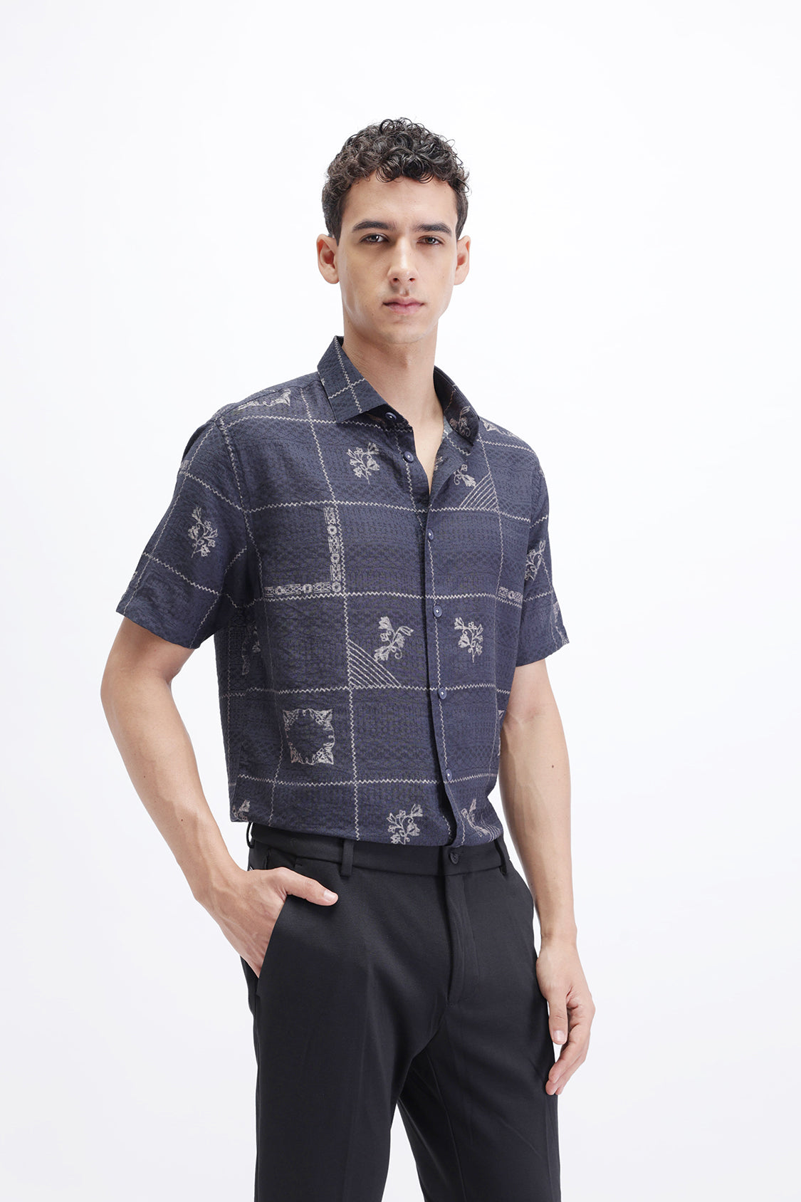 ABSTRACT CHECKED SLIM FIT SHIRT ABSTRACT CHECKED SLIM FIT SHIRT
