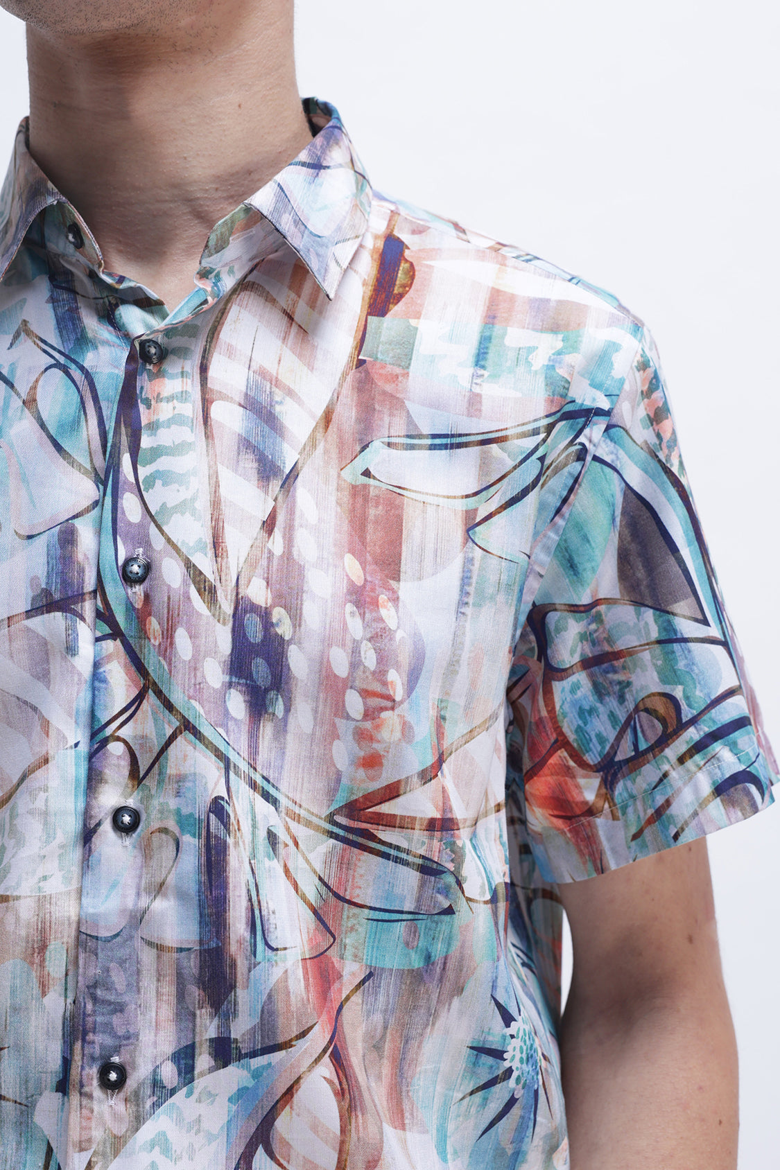 ABSTRACT PRINTED HALF SLEEVES SHIRT ABSTRACT PRINTED HALF SLEEVES SHIRT