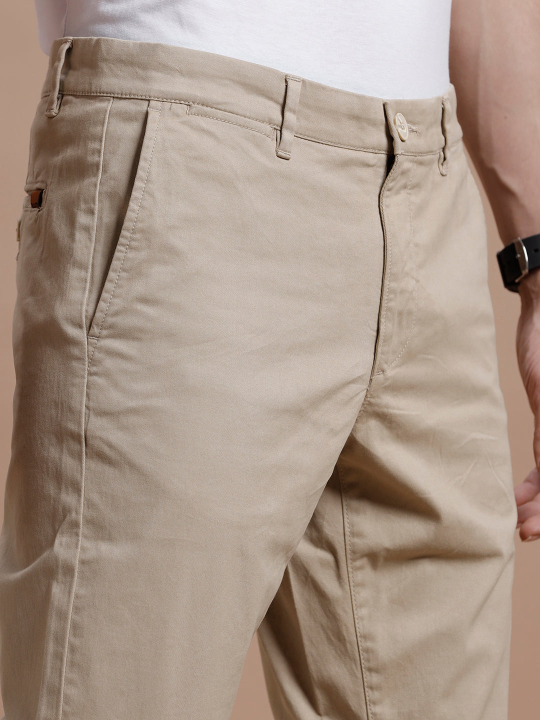 Beige Smart Casual Cotton Trouser Beige Smart Casual Cotton Trouser