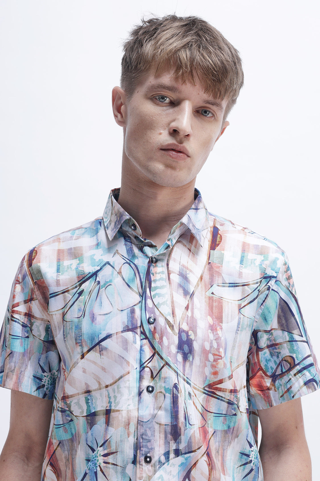 ABSTRACT PRINTED HALF SLEEVES SHIRT ABSTRACT PRINTED HALF SLEEVES SHIRT