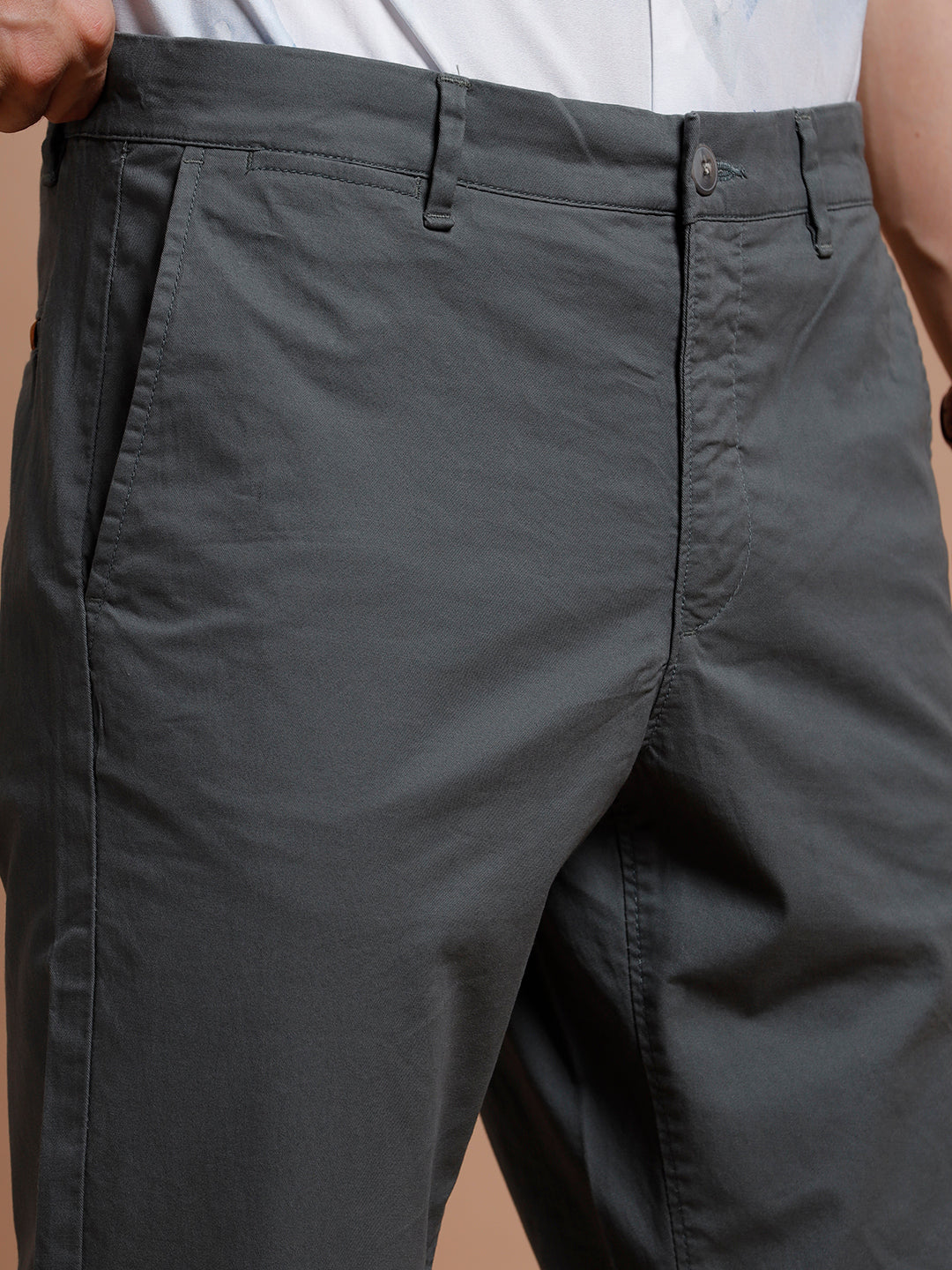 Dk Grey Smart Casual Cotton Trouser Dk Grey Smart Casual Cotton Trouser