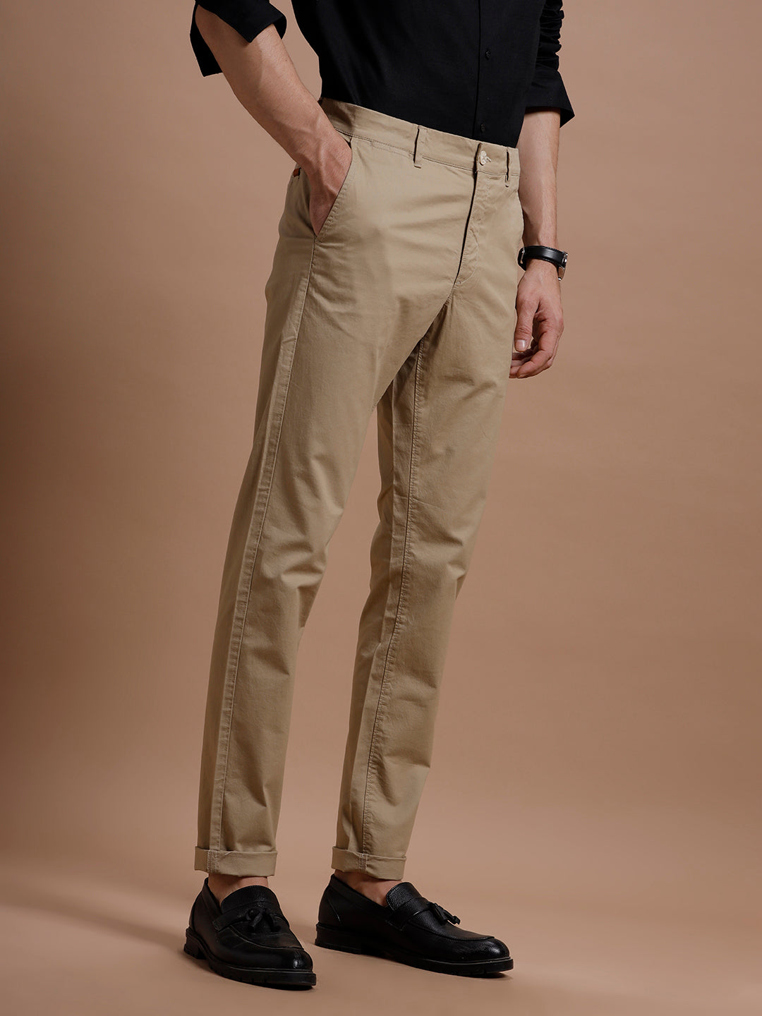 Beige Smart Casual Cotton Trouser Beige Smart Casual Cotton Trouser