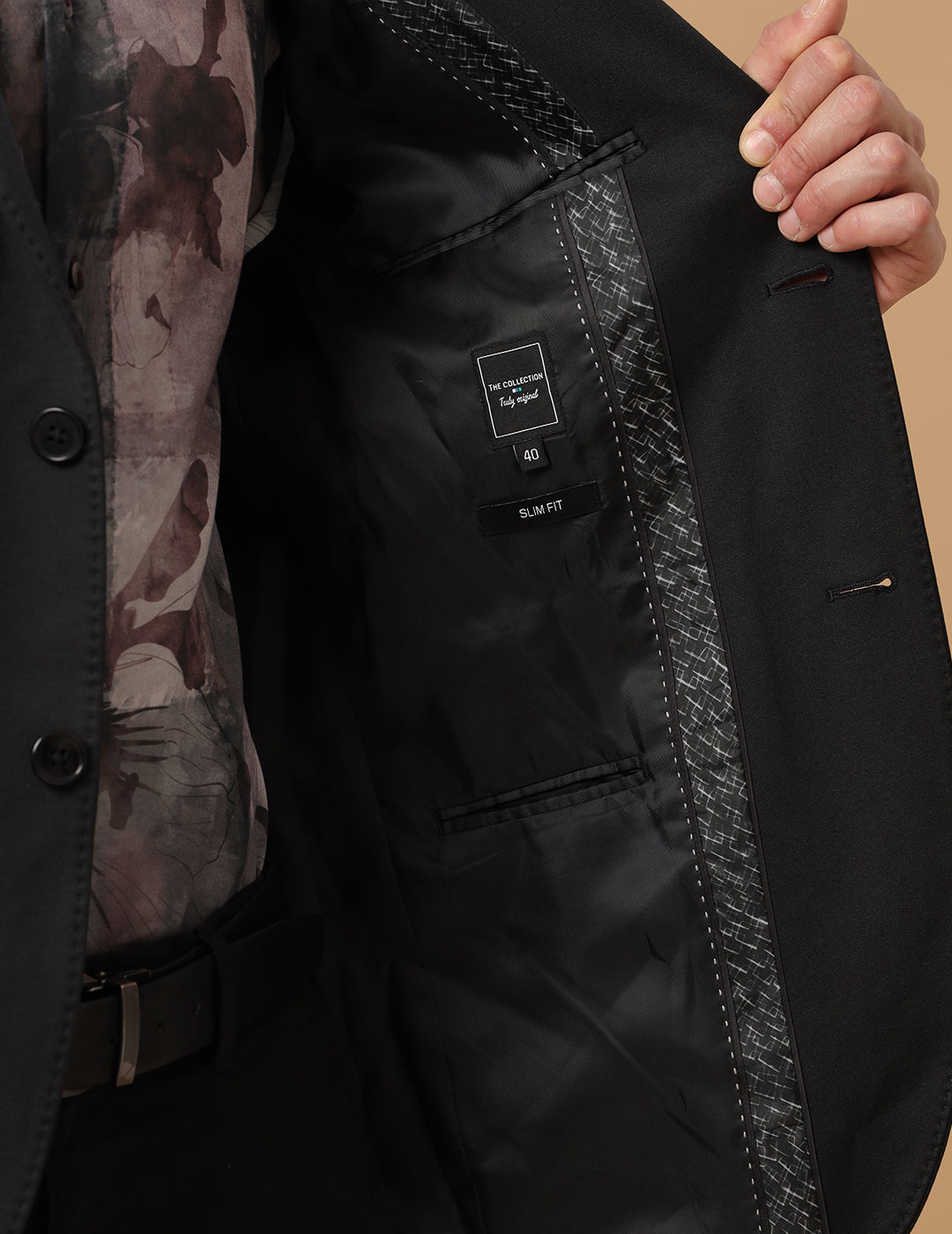 Men's Slim Fit Single Breasted Black Formal Blazer