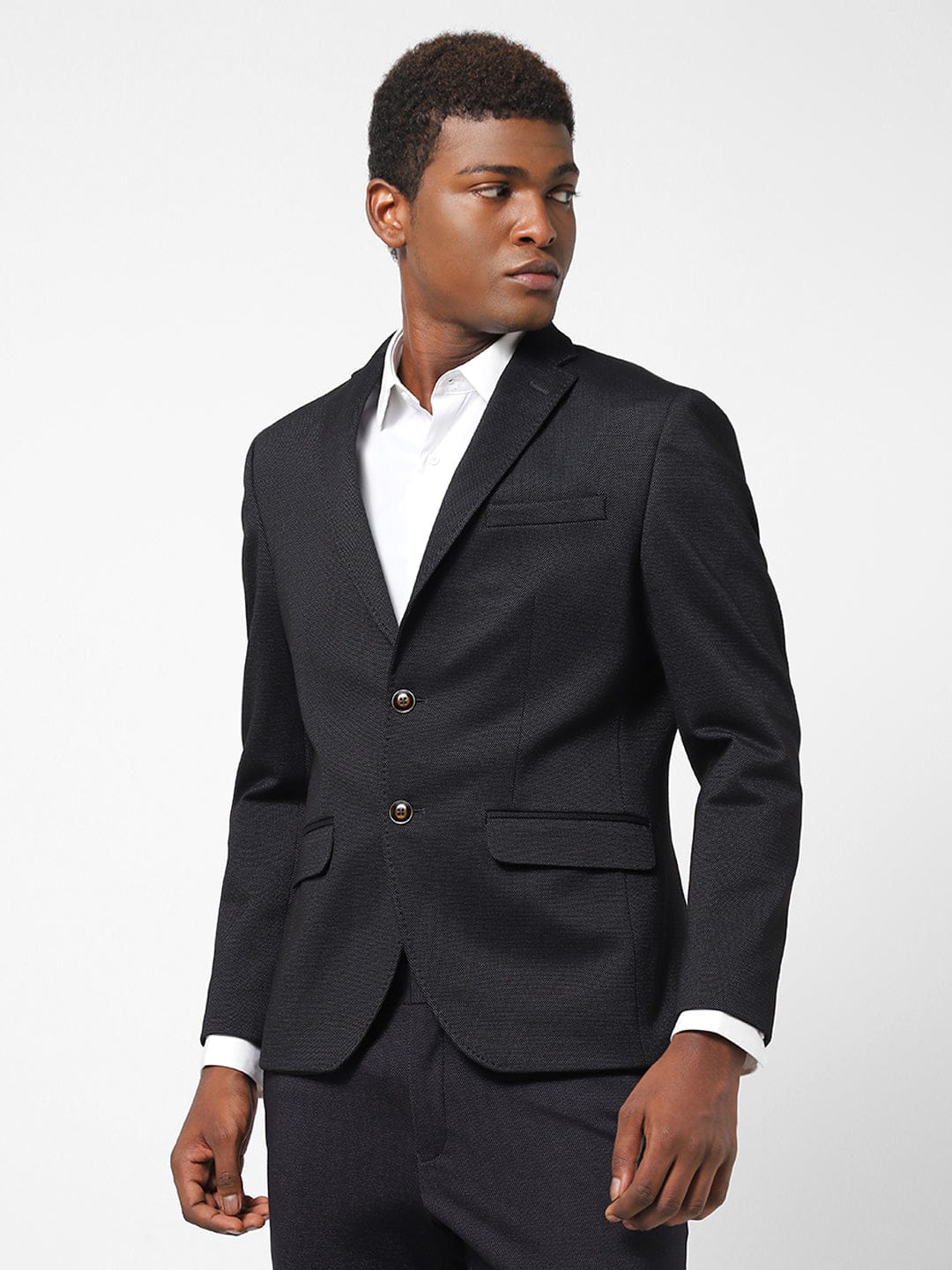 Men's Black Pin Dot Blazer TCJ1850