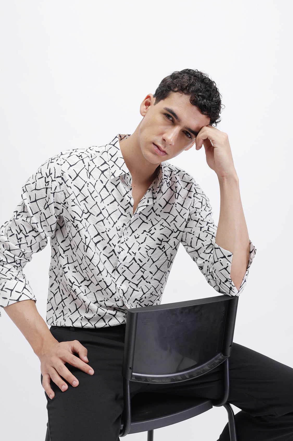 ABSTRACT PRINTED SLIM FIT SHIRT ABSTRACT PRINTED SLIM FIT SHIRT